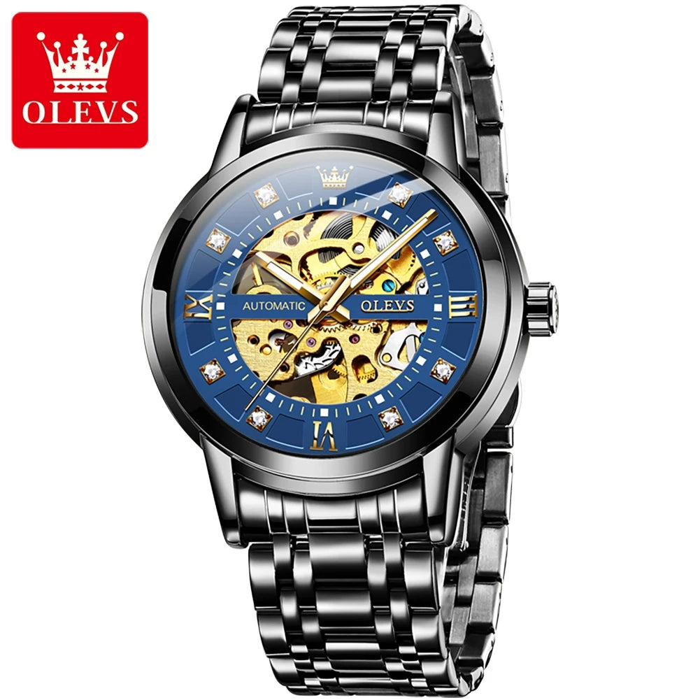 Double Sided Hollow Technology OLEVS 9901 Quartz Men's Watch Men's Business Waterproof Quartz Luxury Brand Couple Watch