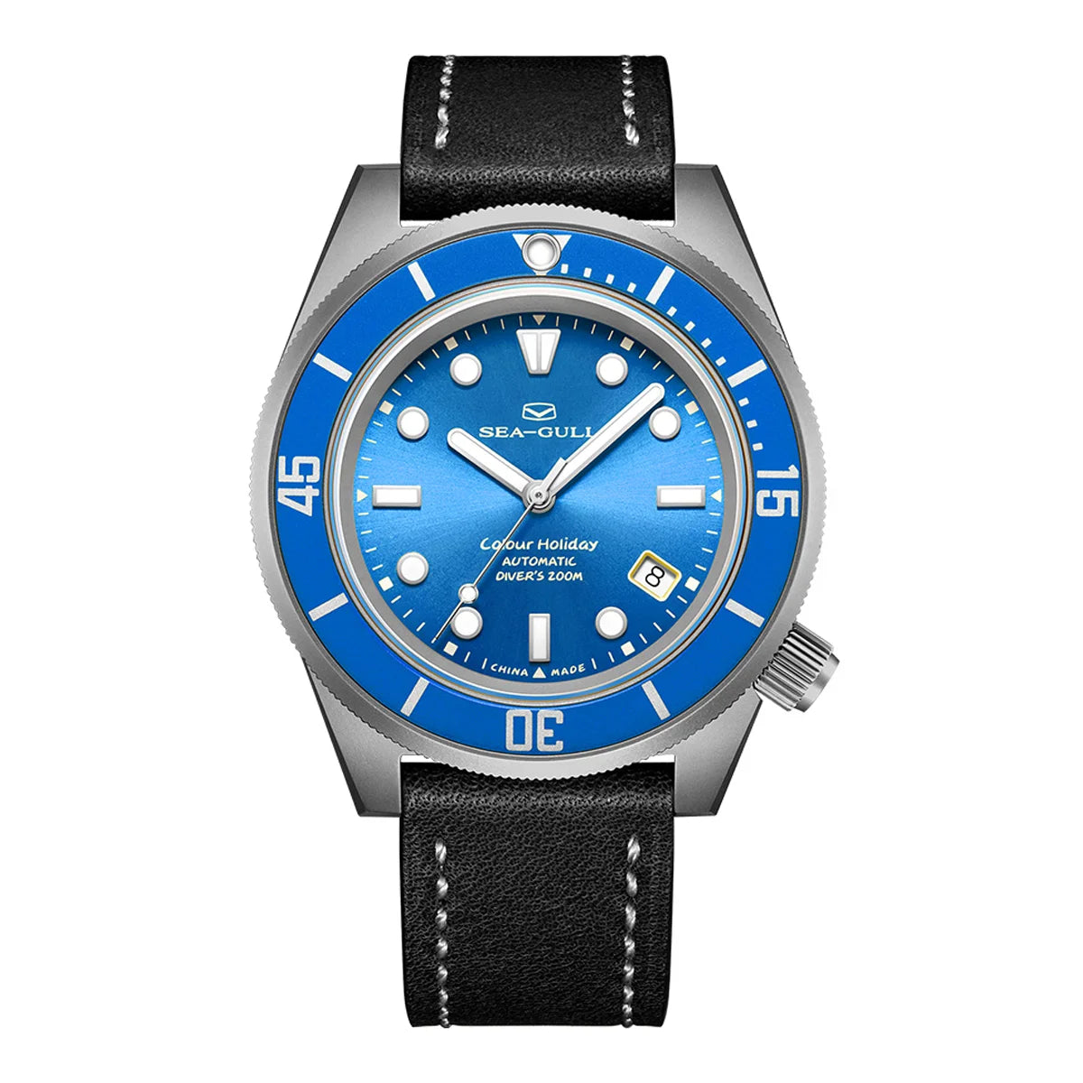 Seagull Color Holiday Men's Automatic Mechanical Watch Titanium Alloy Luxury Diving Watch Sapphire Glass Luminous Wristwatch 414