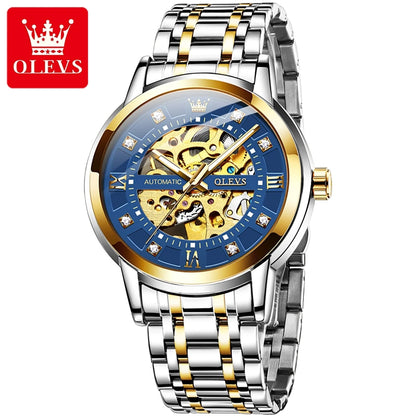 Double Sided Hollow Technology OLEVS 9901 Quartz Men's Watch Men's Business Waterproof Quartz Luxury Brand Couple Watch