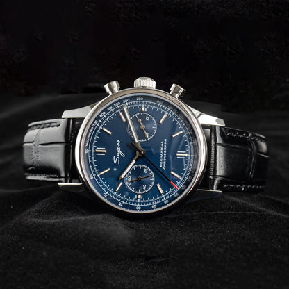 Panda 40 Pilot Chronograph Watch Men Air Force Sapphire Colors ST1901 TIanjin Movement Mechanical Wristwatches Fashion Clock