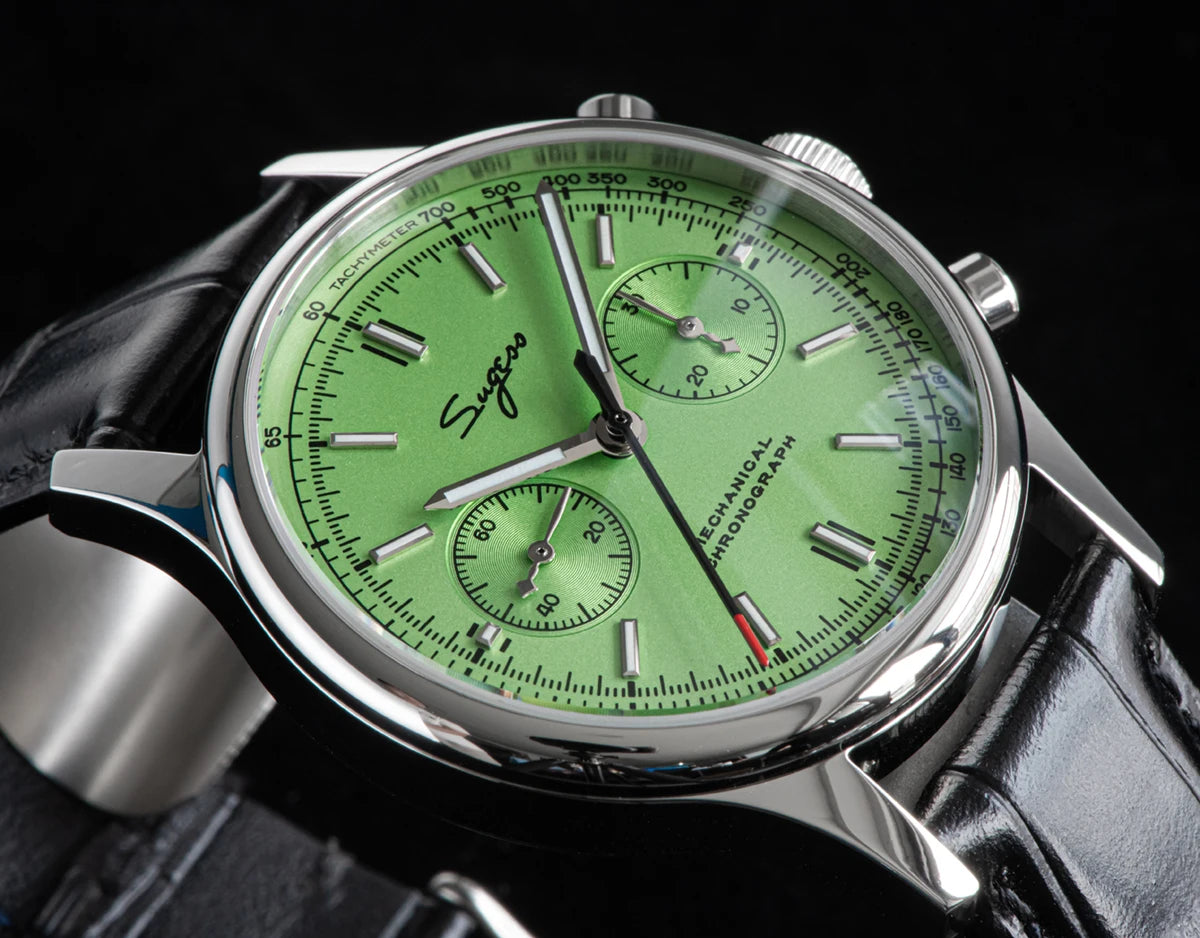 Panda 40 Pilot Chronograph Watch Men Air Force Sapphire Colors ST1901 TIanjin Movement Mechanical Wristwatches Fashion Clock