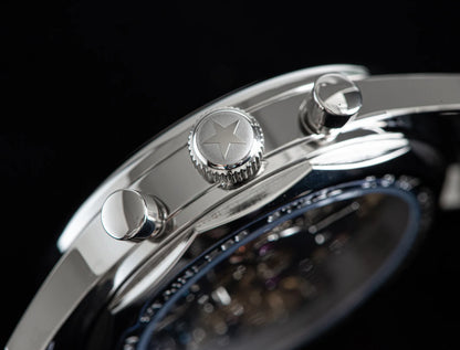 Panda 40 Pilot Chronograph Watch Men Air Force Sapphire Colors ST1901 TIanjin Movement Mechanical Wristwatches Fashion Clock