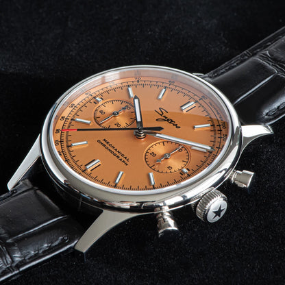 Panda 40 Pilot Chronograph Watch Men Air Force Sapphire Colors ST1901 TIanjin Movement Mechanical Wristwatches Fashion Clock