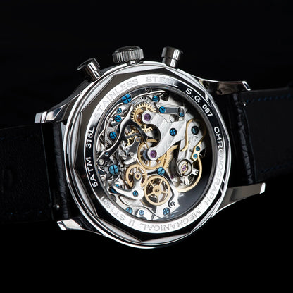 Panda 40 Pilot Chronograph Watch Men Air Force Sapphire Colors ST1901 TIanjin Movement Mechanical Wristwatches Fashion Clock