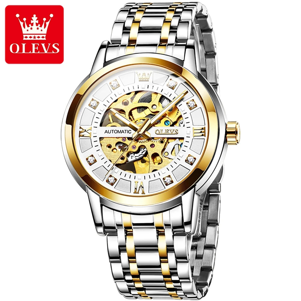 Double Sided Hollow Technology OLEVS 9901 Quartz Men's Watch Men's Business Waterproof Quartz Luxury Brand Couple Watch