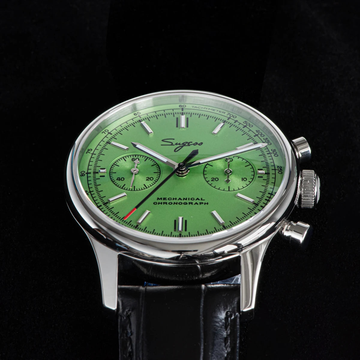 Panda 40 Pilot Chronograph Watch Men Air Force Sapphire Colors ST1901 TIanjin Movement Mechanical Wristwatches Fashion Clock