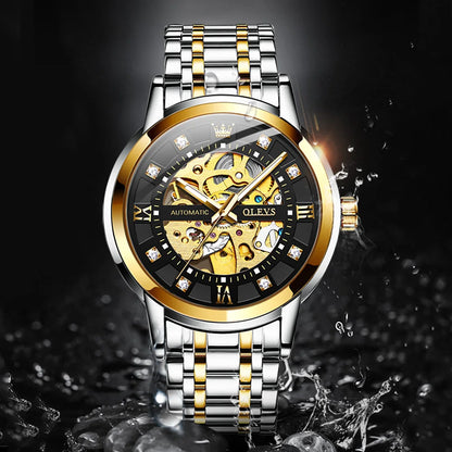 Double Sided Hollow Technology OLEVS 9901 Quartz Men's Watch Men's Business Waterproof Quartz Luxury Brand Couple Watch