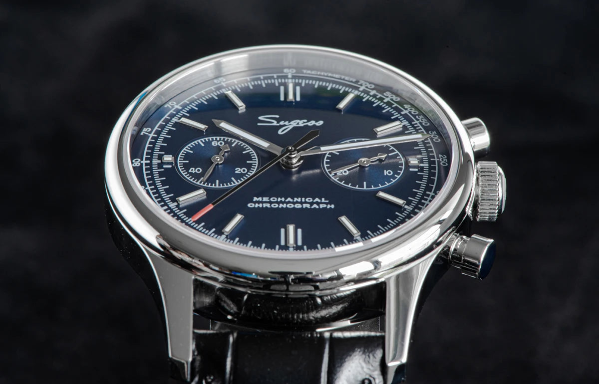 Panda 40 Pilot Chronograph Watch Men Air Force Sapphire Colors ST1901 TIanjin Movement Mechanical Wristwatches Fashion Clock