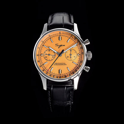 Panda 40 Pilot Chronograph Watch Men Air Force Sapphire Colors ST1901 TIanjin Movement Mechanical Wristwatches Fashion Clock