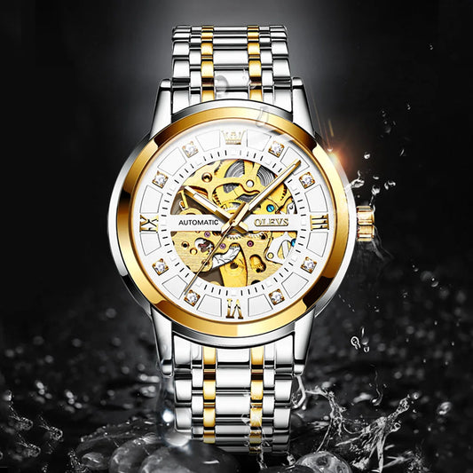 Double Sided Hollow Technology OLEVS 9901 Quartz Men's Watch Men's Business Waterproof Quartz Luxury Brand Couple Watch