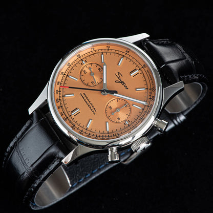 Panda 40 Pilot Chronograph Watch Men Air Force Sapphire Colors ST1901 TIanjin Movement Mechanical Wristwatches Fashion Clock