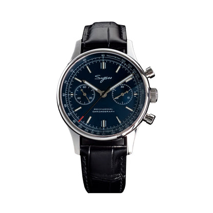 Panda 40 Pilot Chronograph Watch Men Air Force Sapphire Colors ST1901 TIanjin Movement Mechanical Wristwatches Fashion Clock