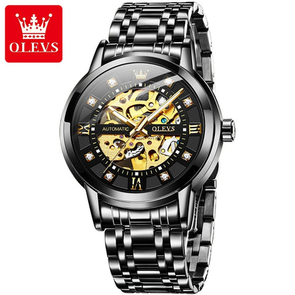 Double Sided Hollow Technology OLEVS 9901 Quartz Men's Watch Men's Business Waterproof Quartz Luxury Brand Couple Watch