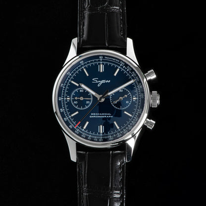 Panda 40 Pilot Chronograph Watch Men Air Force Sapphire Colors ST1901 TIanjin Movement Mechanical Wristwatches Fashion Clock