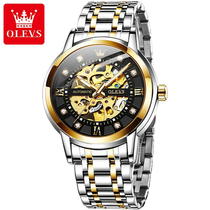 Double Sided Hollow Technology OLEVS 9901 Quartz Men's Watch Men's Business Waterproof Quartz Luxury Brand Couple Watch