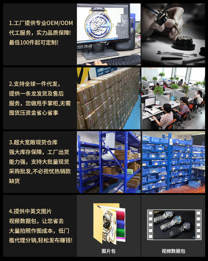 2025 New Watch Two-Way Movement Casual Men's Belt Watch Stainless Steel Fully Automatic Mechanical Watch Dropshipping