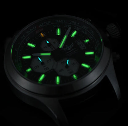 Yelang V1029S Men's Quartz Watch 42mm Japan OS00 Movement Luminous Stainless Steel 10Bar Waterproof Sports Watches