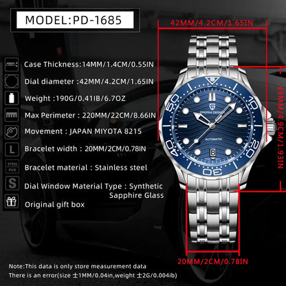 PAGANI DESIGN 2026 New Business Watch Mechanical luxury Wrist watch for men Automatic Miyota 8215 Clock Men Watch waterproof