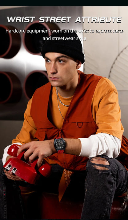 SANDA Luxury Men Wristwatch Electronic LED Display Luminous Sports Man Watch Quartz Waterproof Military Alarm Date Watches Male