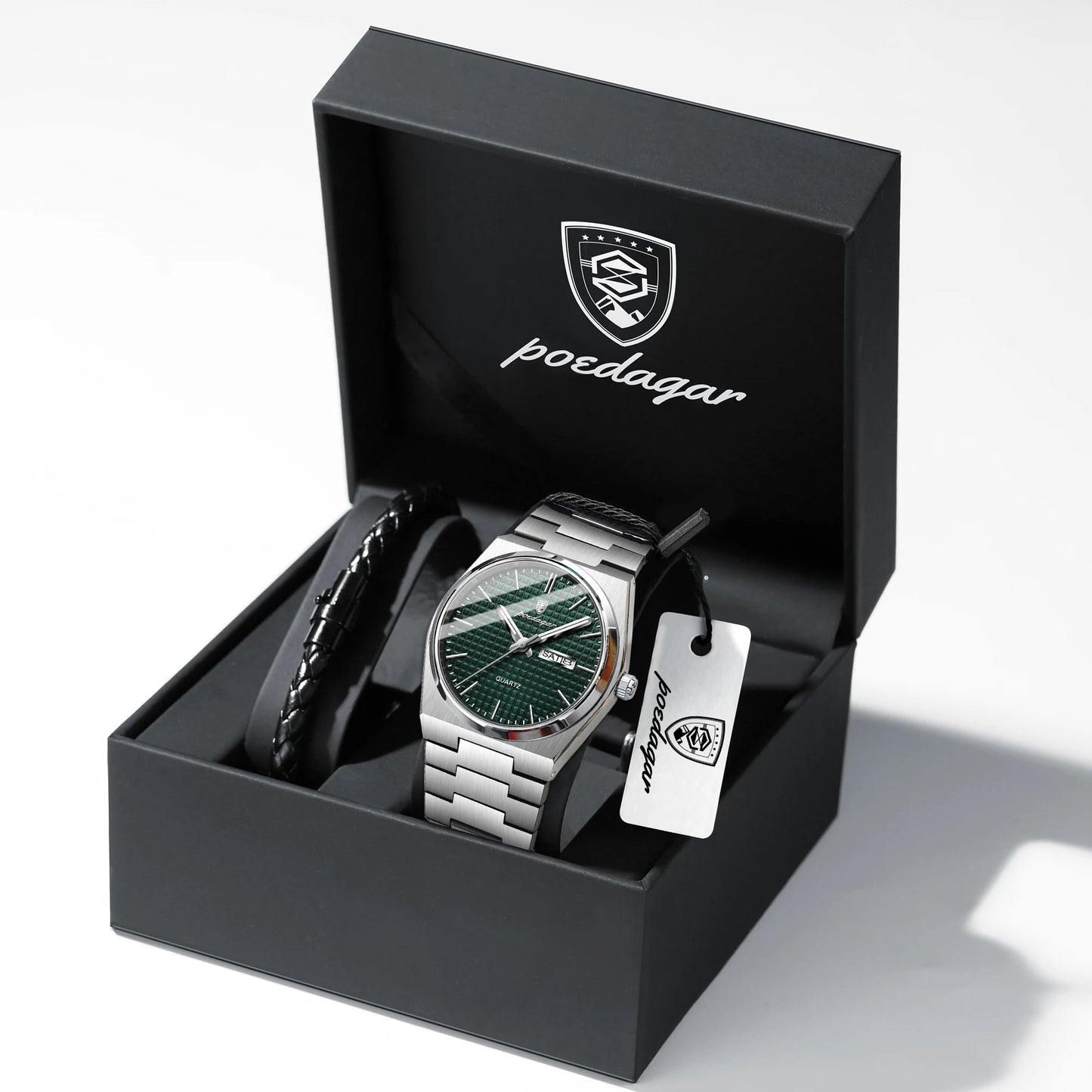 POEDAGAR High Quality Luxury Watch For Men Waterproof Luminous Man Wristwatch Original Date Week Quartz Casual Men's Watches+Box