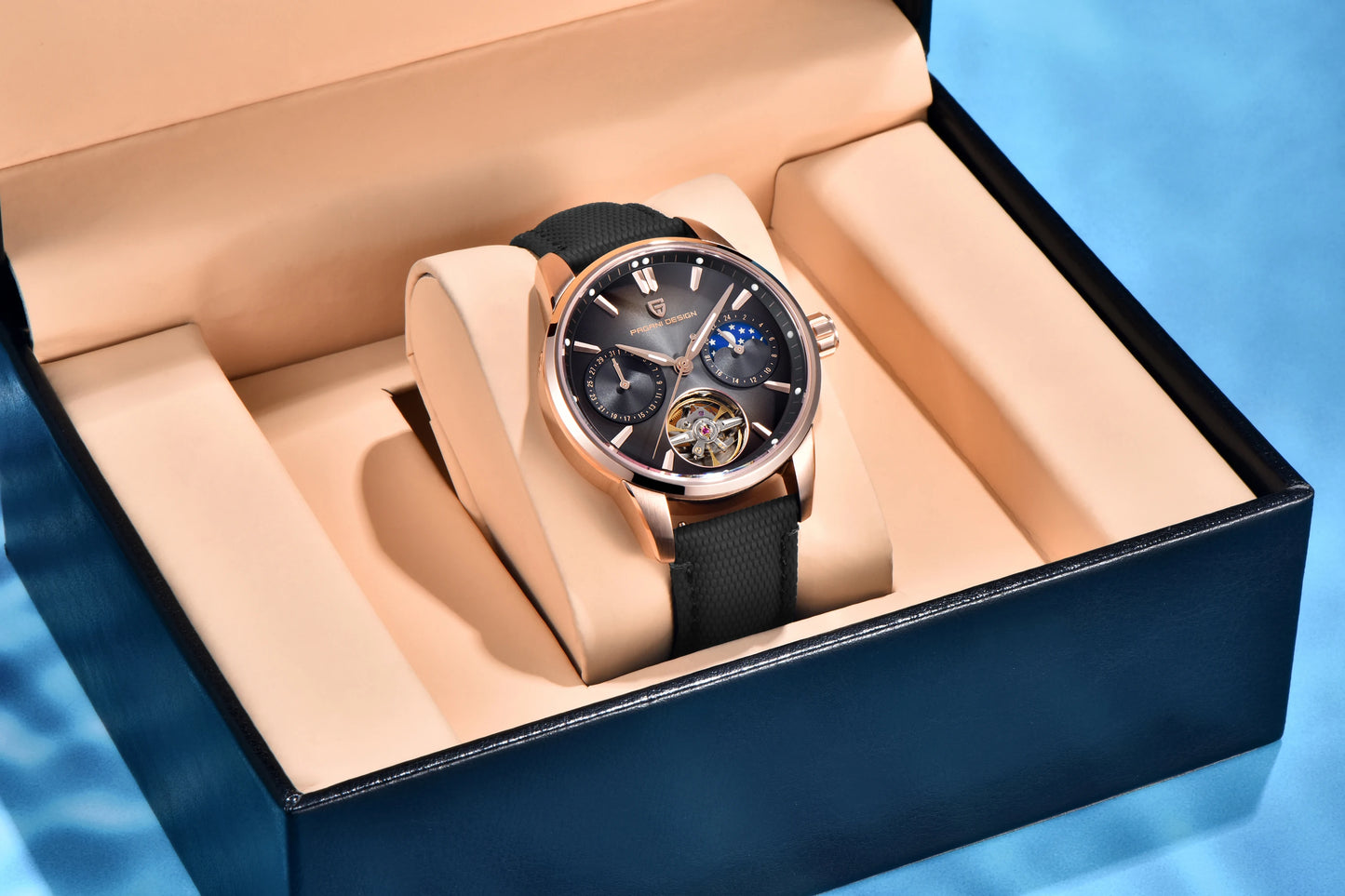 PAGANI DESIGN 2026 Men's Mechanical Watch E3255Y 41mm with Sapphire Glass Stainless Steel Calendar Waterproof Reloj Hombre