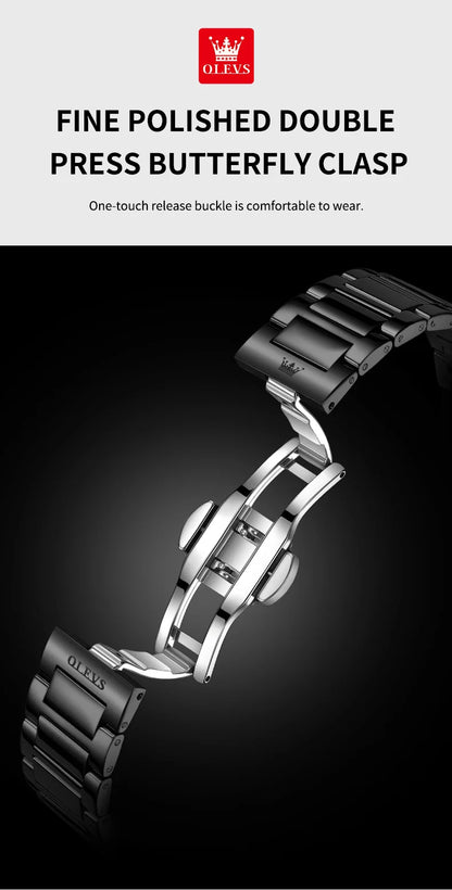 OLEVS 7090 Men's Automatic Mechanical Watch High quality Stainless steel Auto Date Waterproof Luminous Man Watch