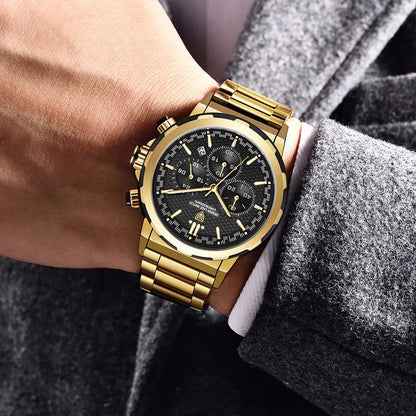 LIGE Luxury Men Watch Top Original Waterproof Luminous Chronograph Man Wristwatch Stainless Steel Quartz Men's Watches Reloj