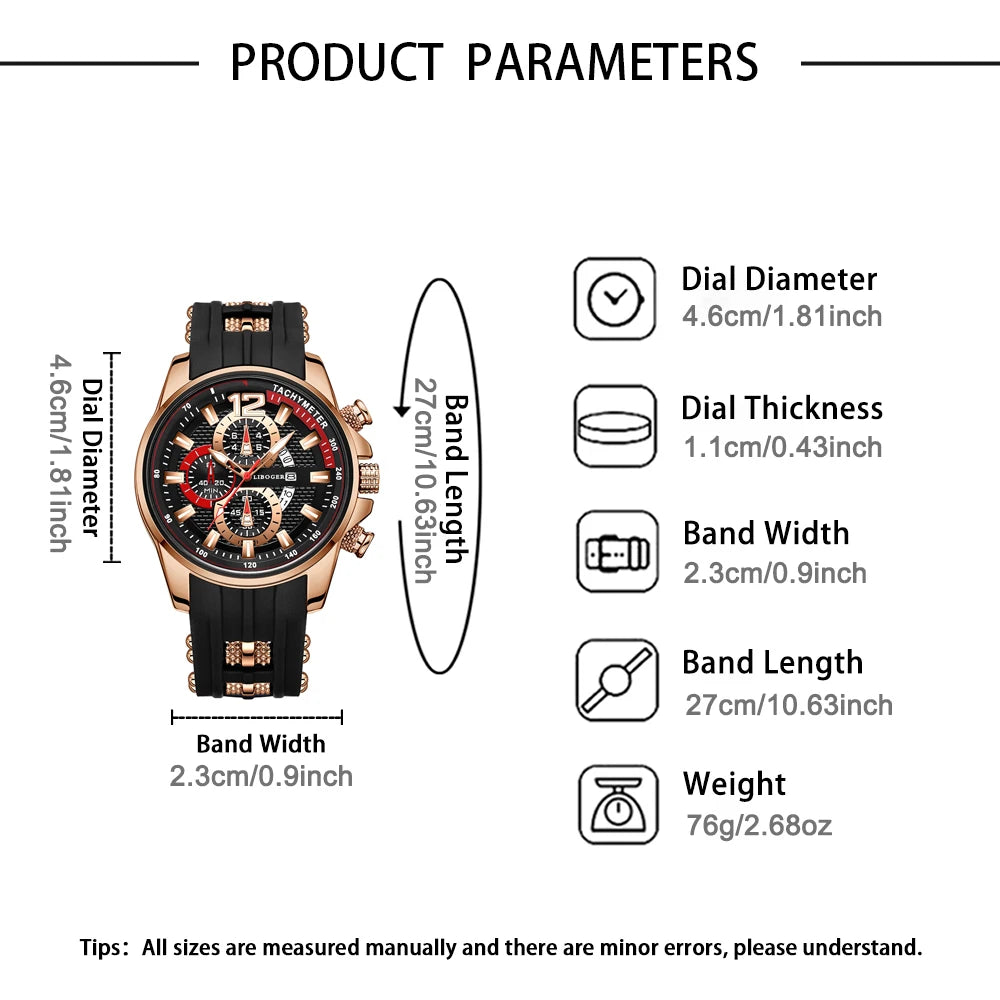 1 PC Casual Sports  Men's Premium Quartz Watch, Round Dial, Classic Fashion, Perfect Gift for Family/Friends, Suitable for