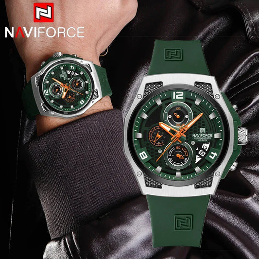 NAVIFORCE Top Brand Luxury Men's Quartz Watch Sport Chronograph Date Waterproof Wristwatch Fashion Business Men Watches Reloj