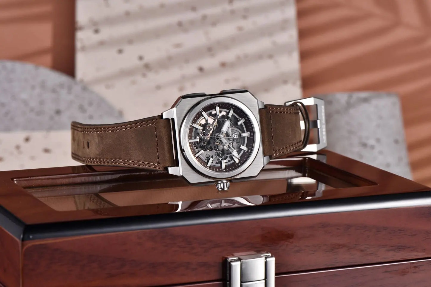 PAGANI DESIGN sports Square Men's Mechanical Automatic Watch Waterproof Retro Leather Outdoor Sports Luminous Gift Men's Watch