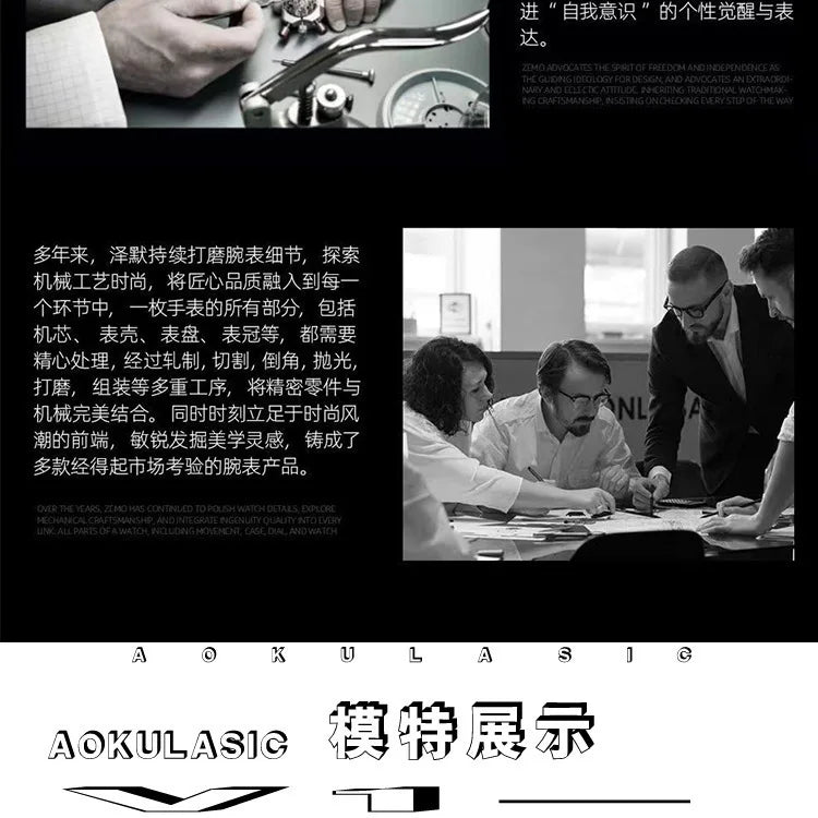 Luxury Sapphire Men's Automatic Mechanical Watch Top Brand Water Resistant Leather Strap Men Wristwatch Reloj Hombre