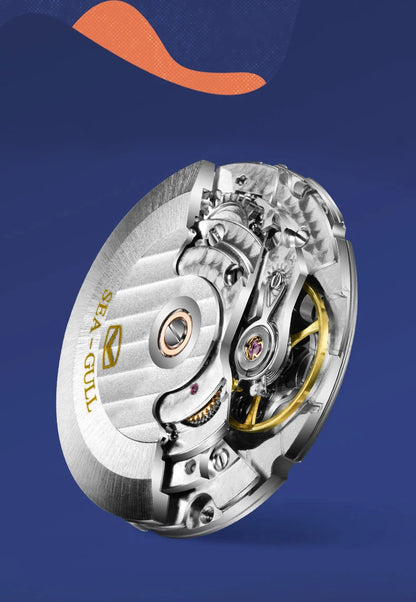 Seagull Color Holiday Men's Automatic Mechanical Watch Titanium Alloy Luxury Diving Watch Sapphire Glass Luminous Wristwatch 414