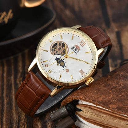 9898 Store Orient Sport Mechanical Automatic Unisex Watch Sun World Time Waterproof Shockproof Full Function  Series