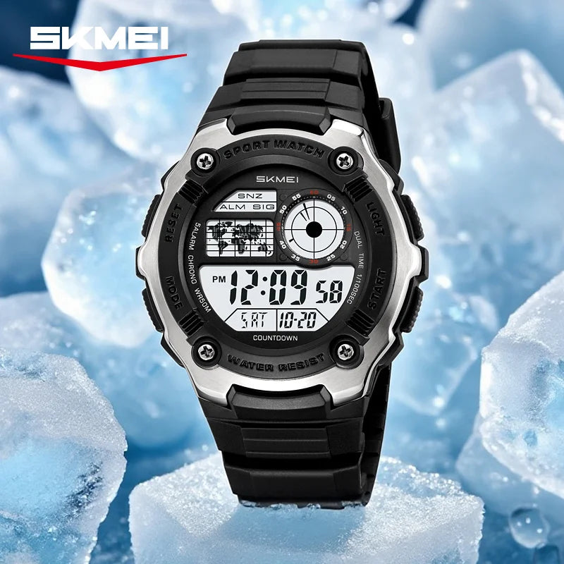 SKMEI 2517 Fashion Multifunction Electronic Watches for Man Alarm Clock Students Wristwatch Waterproof Casual Men Digital Watch
