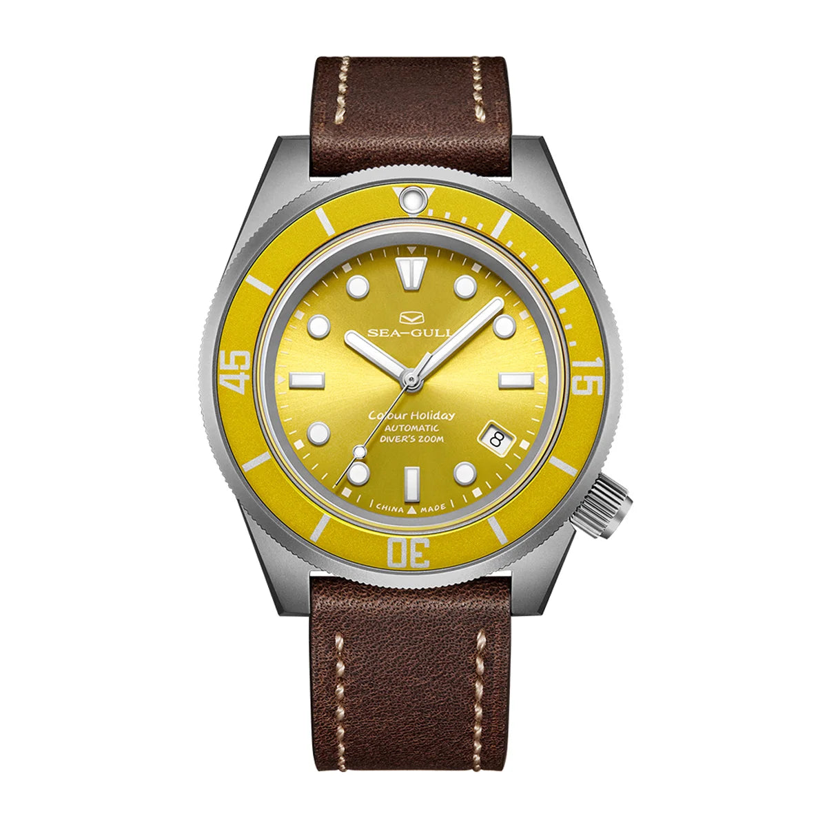 Seagull Color Holiday Men's Automatic Mechanical Watch Titanium Alloy Luxury Diving Watch Sapphire Glass Luminous Wristwatch 414