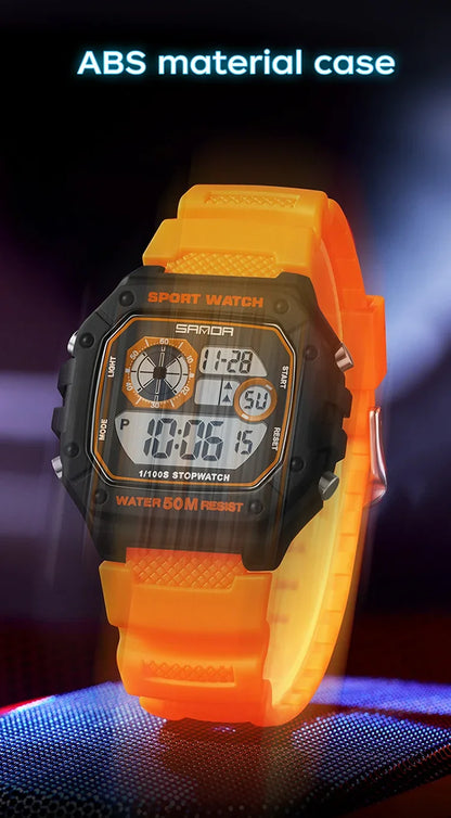 SANDA Fashion Brand Digital G Style Top Men's Watch Luxury Military Sport Waterproof Alarm Stopwatch Clock Relogio Masculino
