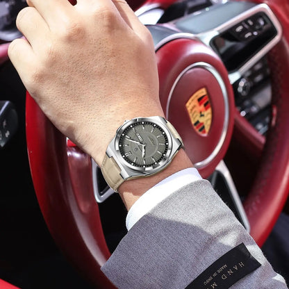 POEDAGAR High Quality Fashion Man Wristwatch Waterproof Luminous Date Week Business Quartz Men's Watches Leather Men Watch Reloj