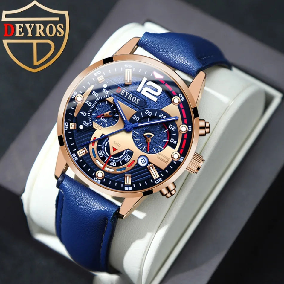 Fashion Elegant Men's Quartz Wrist Watch, Luxury Calendar Watches - Work and Daily Decoration. men watch