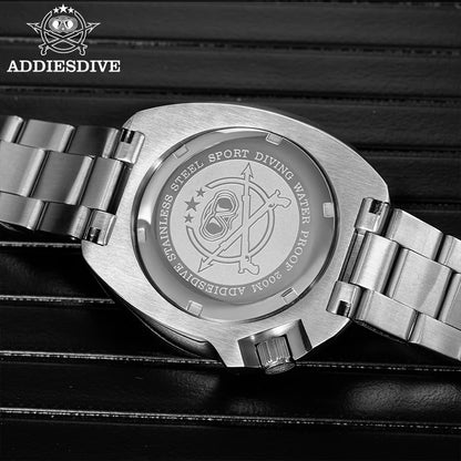 ADDIESDIVE Watch For Man AD2511 Sapphire Glass Window Display BGW9 Luminous 200M waterproof 316L Stainless Steel Quartz Watches