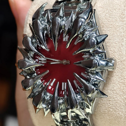 Y2K Watch European American Watches Irregular Dragon Scale Pointed tin Solder Light Luxury Men Gift Niche Quartz Wristwatch
