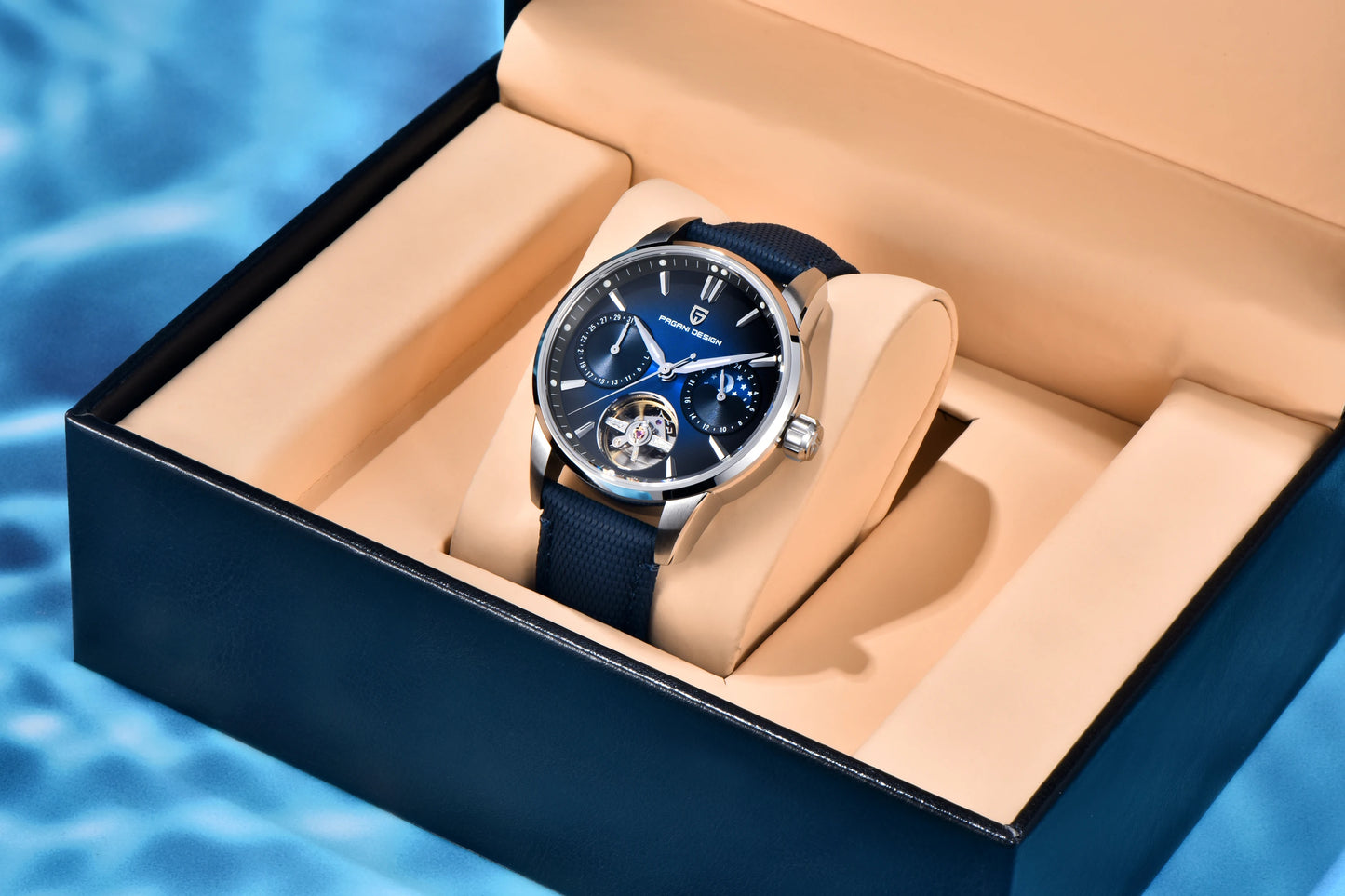 PAGANI DESIGN 2026 Men's Mechanical Watch E3255Y 41mm with Sapphire Glass Stainless Steel Calendar Waterproof Reloj Hombre