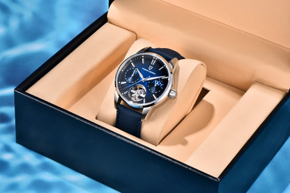 PAGANI DESIGN 2026 Men's Mechanical Watch E3255Y 41mm with Sapphire Glass Stainless Steel Calendar Waterproof Reloj Hombre