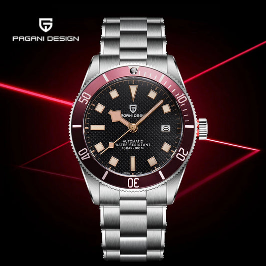 PAGANI DESIGN 2026 New BB58 Men's Watches Mechanical Watch For Men Luxury Automatic Miyota 8215 Sports Waterproof Watch Mens
