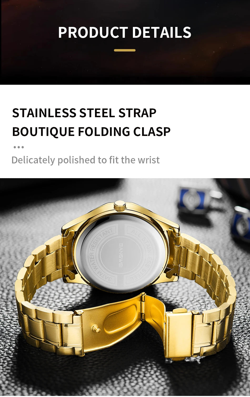 BANGWEI Quartz Watch For Men Luxury Calendar Waterproof Business Men's Wristwatch Luminous Big Dial Simple Man Watch hombre