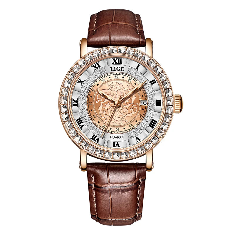 LIGE Luxury Men Watch Top Original Waterproof Luminous Chronograph Man Wristwatch Stainless Steel Quartz Men's Watches Reloj