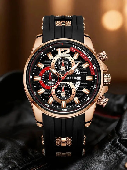 1 PC Casual Sports  Men's Premium Quartz Watch, Round Dial, Classic Fashion, Perfect Gift for Family/Friends, Suitable for