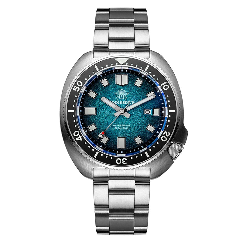 ADDIESDIVE Watch For Man AD2511 Sapphire Glass Window Display BGW9 Luminous 200M waterproof 316L Stainless Steel Quartz Watches