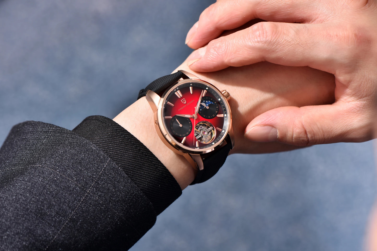 PAGANI DESIGN 2026 Men's Mechanical Watch E3255Y 41mm with Sapphire Glass Stainless Steel Calendar Waterproof Reloj Hombre