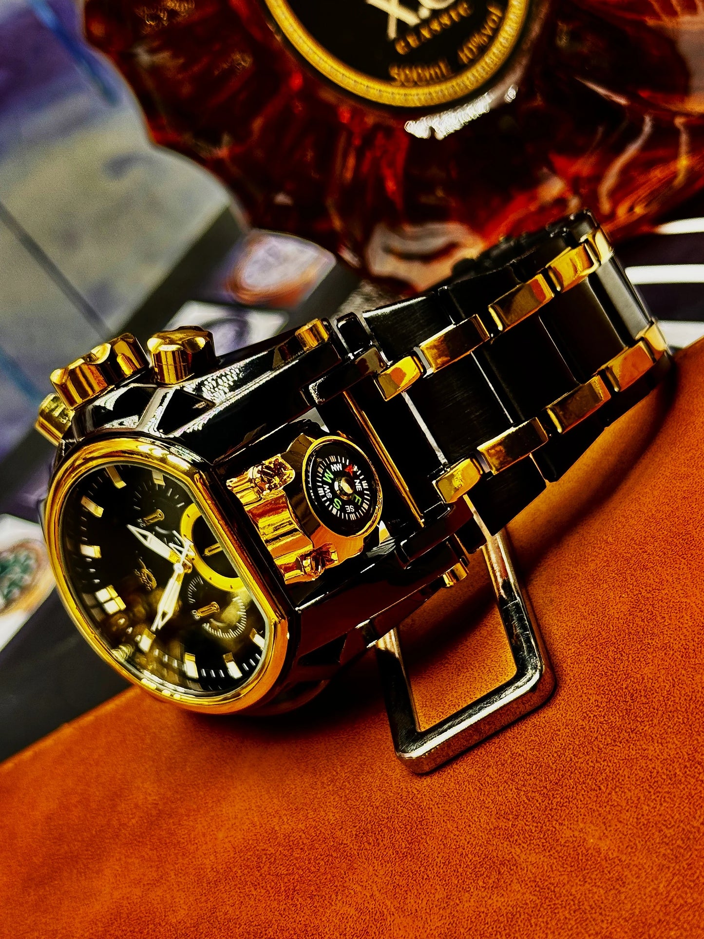 Luxury Men's Punk Style Watch, Unique Design and Fashionable Street Accessory, Ideal Gift for Him, Durable and Practical