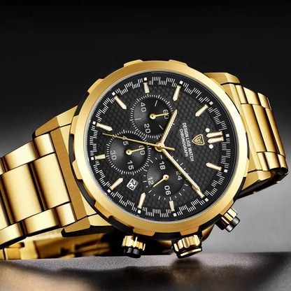 LIGE Luxury Men Watch Top Original Waterproof Luminous Chronograph Man Wristwatch Stainless Steel Quartz Men's Watches Reloj